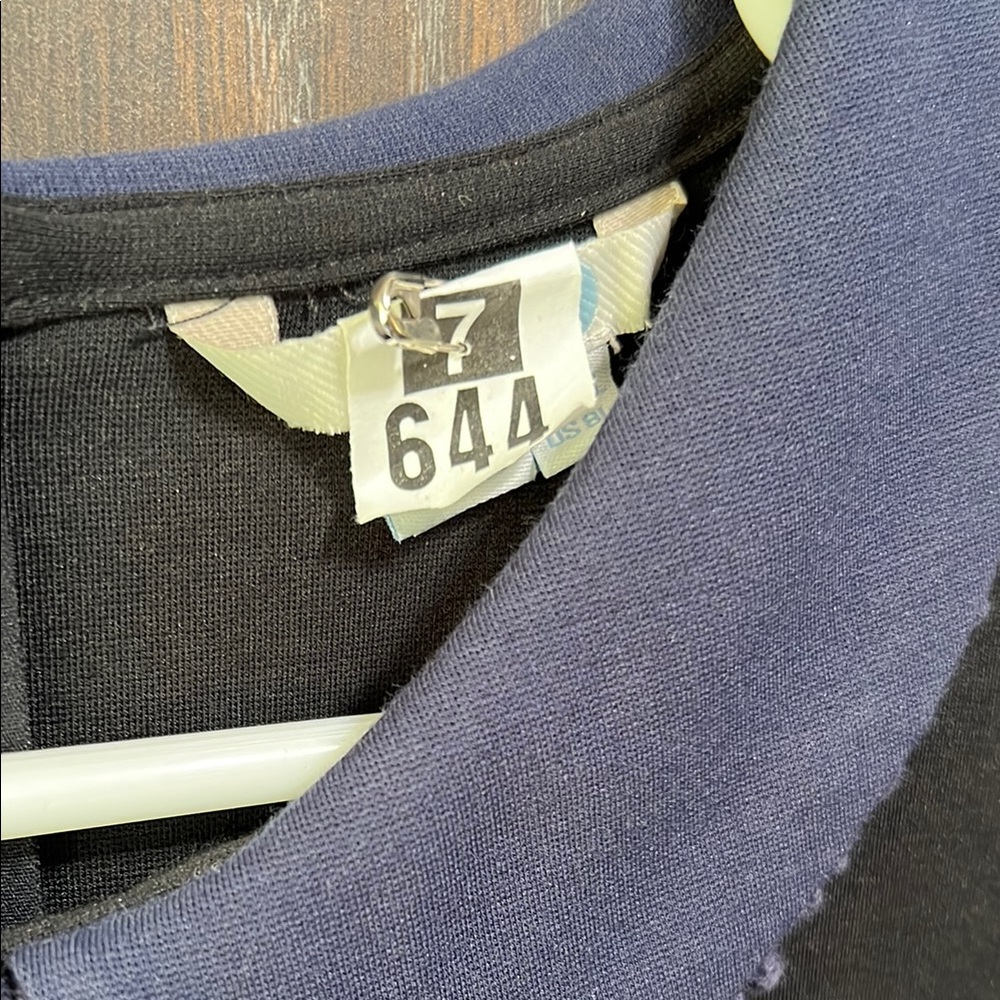 Black Dress with Navy Collar, Retro Look, Goth, 8 - Picture 4 of 9